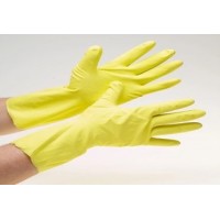 Poly Chlorinated Yellow House hold Gloves